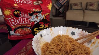 🐔Buldak Ramen 3x spicy chicken flavourkorean ramen food [upl. by Yrian]