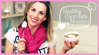 DIY VALENTINES DAY Healthy Chocolate Mousse [upl. by Thorr186]