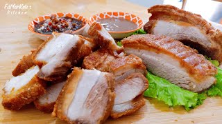 LECHON KAWALI  How to Cook Super Crispy Pork Belly [upl. by Jaddo188]