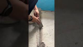 The process of grooving indoor floor drainage channels [upl. by Constantin]