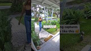 jump scare caught on ring camera ringdoorbell jumpscare [upl. by Odnalor767]