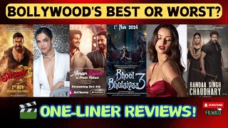 New Bollywood Movies Reviews  OneLiner  Best amp Worst in Latest Indian Movie Releases [upl. by Larrad886]