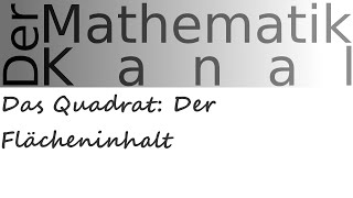 Das Quadrat Der Flächeninhalt  DerMathematikKanal [upl. by Quirita]