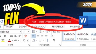 FIX Word Product Activation Failed in Windows 11 10 In 1 Minute✔️ [upl. by Loralie680]