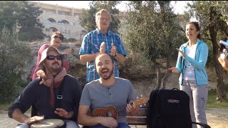 Shalom Shabbat quotLai Laiquot Song Joshua Aaron sings in Jerusalem a new song with friends he just met [upl. by Aicena]