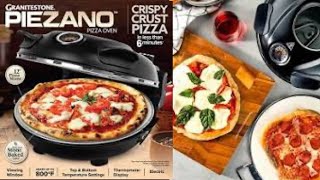 12 Inch PIEZANO Crispy Crust Pizza Oven by GRANITESTONE Heats up to 800˚F Stone Baked Pizza at Home [upl. by Znieh]