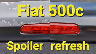 Fiat 500c Soft Top Roof Spoiler refresh Peeling plastics sorted [upl. by Leopold]