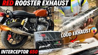 Installing Red Rooster Exhaust in Interceptor 650 amp GT 650  Best Exhaust for GT 650 amp Interceptor [upl. by Nairda]