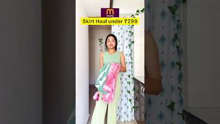 Meesho Skirt Haul under ₹299  Affordable Skirt  Haul  Summer Dress shorts skirt fashion yt [upl. by Gleeson864]