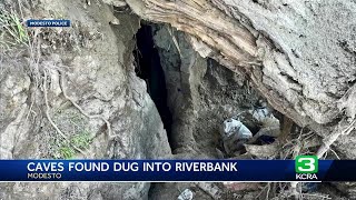 Caves discovered along Tuolumne River in Modesto city plans to keep people away [upl. by Aisayn]