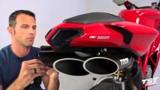 How to install Ducati 848 1098 1198 Toce Exhaust DIY by TST Industries [upl. by Eigna]