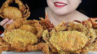 ASMR EATING DEEP FRIED SOFT SHELL CRABS EXTREME CRUNCHY SOUNDS ĂN CUA LỘT CHIÊN GIÒN MAI ASMR [upl. by Irpak]