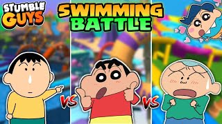 Shinchan vs bo vs masao in swimming tournament in stumble guys 😱🔥  shinchan stumble guys 😂  funny [upl. by Bast]