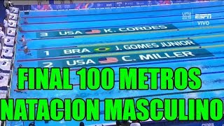 Lima 2019  FINAL DE NATACIÓN 100 METROS PECHO MASCULINO  PANAMERICANOS [upl. by Sarnoff]