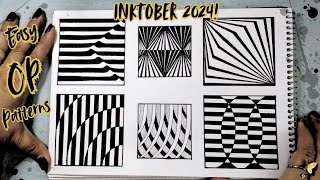 6 Easy and Beautiful OP Patterns Drawing Inktober 2024 Day 13 drawing inktober2024 inktober [upl. by Basil]