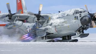 Inside US Coldest Base in Antarctica Flying Gigantic Frozen Planes Everyday [upl. by Dnesnwot]