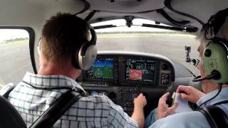 Cirrus SR22 Perspective Flight Plan Entry and Departure 4 November 2014 [upl. by Sigvard]