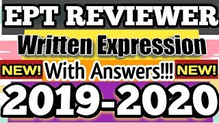 EPT REVIEWER Written Expression 2019 2020 [upl. by Ozzy]