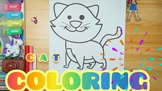 COLORING  CAT  Coloring page  animal coloring   PENN COLORS [upl. by Revert747]