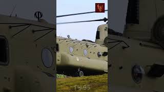 CH47F Chinook Extreme Slope Training of the Military Transport Helicopter [upl. by Suelo]