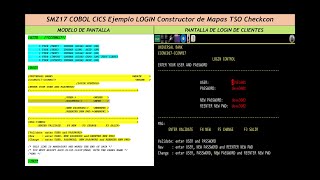 SMZ17 COBOL CICS Ejemplo LOGIN Constructor de Mapas TSO Checkcon [upl. by Akeit]