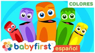 Colores en español para niños  La Pandilla de Colores  Colección de Colores  BabyFirst TV Español [upl. by Arihsan]