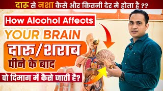 FullVideoदारूशराब पीने के बाद वो दिमाग में कैसे और कितनी देर मे जाती है  Alcohol effects on brain [upl. by Ahsuat195]