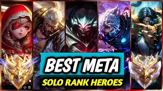 15 Best Meta Heroes for Solo Rank 2024 Season 33  Mobile Legend Tier List [upl. by Cirdek]