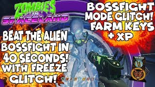 Zombies in Spaceland HOW TO BEAT THE ALIEN BOSSFIGHT IN 40 SECONDS WITH FREEZE GLITCHBoss Mode [upl. by Dnalerb]