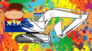 Excavadoras de Juguete Juegos de pintar autos de Doc McWheelie [upl. by Nwahsyd]