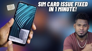 How to Fix No SIM Card Invalid SIM Or SIM Card Failure Error on Not Registered on Network Android [upl. by Ahsyek659]