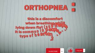 ORTHOPNEA IT CAUSE AND TREATMENT [upl. by Rahcir]