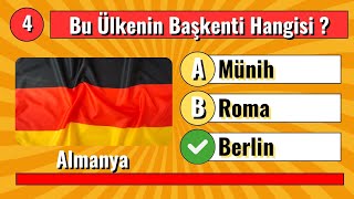 Bu Ülkenin BAŞKENTİ Hangisi ❓ 50 Soru 🎯 Başkent BULMACA [upl. by Yrram]