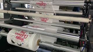 Four color plastic bag flexo printing machine stack type flexographic printer [upl. by Stinson]