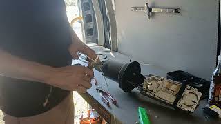 Part 1  Preparing a flat drop fiber cable into a FOSC with a rural tap splitter [upl. by Siravart]