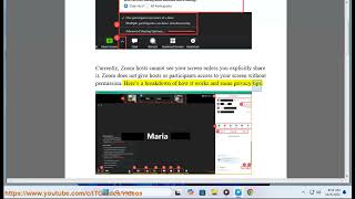 Can Zoom hosts see your screen Zoom Workplace [upl. by Aicital306]