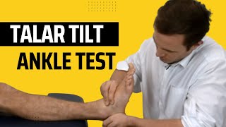 Talar Tilt Test for the ankle calcaneofibular ligament  positive or negative [upl. by Thackeray]