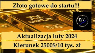 Złoto  prognoza aktualizacja luty 2024 Czy wzrośnie do 10 tys zł Czy inwestować w złoto [upl. by Eadahc]