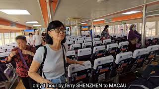 the one hour ferry ride from SHEKOU port in shenzhen to macau [upl. by Hendel]