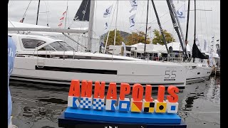 Annapolis boat show 2023 Shopping for a new boat Jeanneau 55 Monocat or Lagoon 55 [upl. by Acirema]