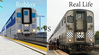 Amtrak Pacific Surfliner Roblox vs Real Life  Part 3 [upl. by Uriisa]