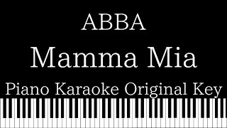 【Piano Karaoke Instrumental】Mamma Mia  ABBA【Original Key】 [upl. by Nayab]