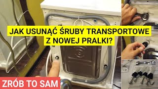 Jak usunąć śruby transportowe z nowej pralki przed pierwszym uruchomieniem Poradnik [upl. by Lerej]