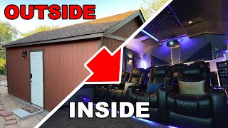 I Turned a Boring Shed into an EPIC Home Theater Setup [upl. by Shandie924]