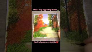 Autumn Lake Painting shorts painting satisfying trending art video [upl. by Mandler539]