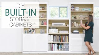 DIY Builtin Storage Cabinets [upl. by Giannini]