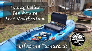 DIY Cheap and Easy Kayak Seat Modification Lifetime Tamarack [upl. by Menard]