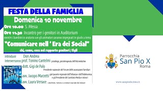 FESTA DELLA FAMIGLIA 2024 10 novembre quotComunicare nellera dei socialquot [upl. by Erland]