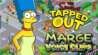 All Marge Simpson Voice Clips • The Simpsons Tapped Out • All Voice Lines 2012 Julie Kavner [upl. by Row]