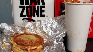 HOWDY FOOD REVIEWS FIVE GUYS Patty Melt amp Cajun Fries [upl. by Llewkcor553]